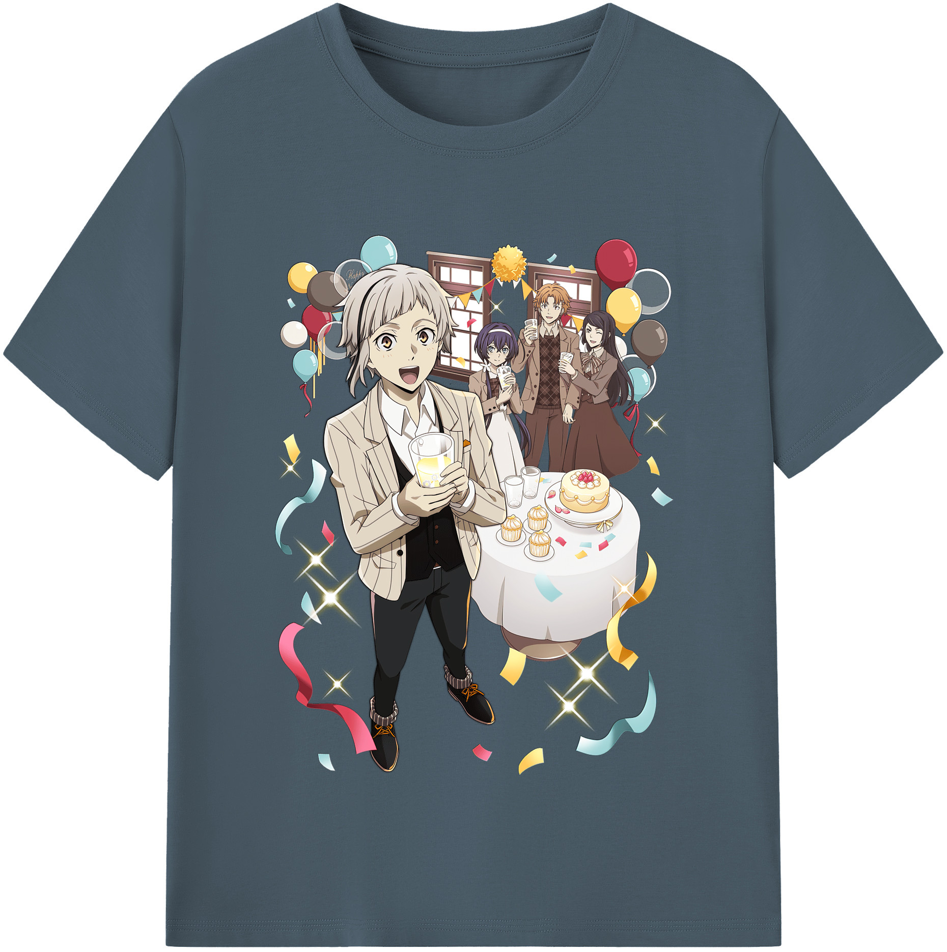 （画像用） 文豪ストレイドッグス Bungo Stray Dogs 綿100％半袖Tシャツ（フロントプリント）